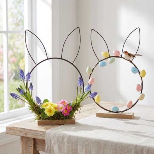 Kani Koristesormus Metalli Puu Luonnonmusta Ø20cm 2kpl | Floristik24.fi