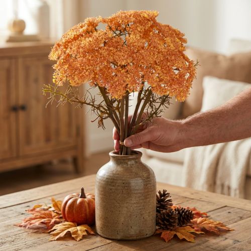 Siankärsämö-tekokukat Achillea keinotekoinen oranssi 30cm 6 kpl | Floristik24.fi