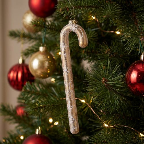 kohteita Lasinen karkkitankokoriste, nostalginen joulukuusenkoriste, 22 cm