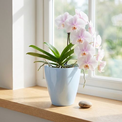 Orkidearukku kiiltävä Ø12,5cm valkoinen 1 kpl | Floristik24.fi