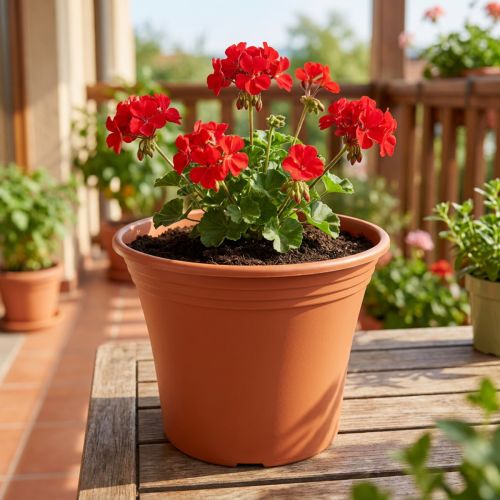 Ruukku "Irys" muovinen terrakotta Ø19cm K16cm 1 kpl | Floristik24.fi