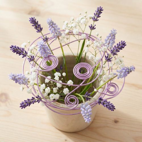kohteita Violetti alumiinilanka, 2 mm, koruihin ja koristeluun, laventelinvärinen askartelulanka, 500 g - 60 m