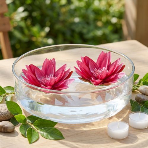 Kelluva lumpeen tekonurmi pöytäkoriste fuksia Ø15cm 2kpl | Floristik24.fi