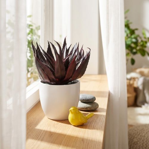 Keinotekoinen aloe vera kasvi ruukussa Koristekasvi Vihreä H20cm | Floristik24.fi