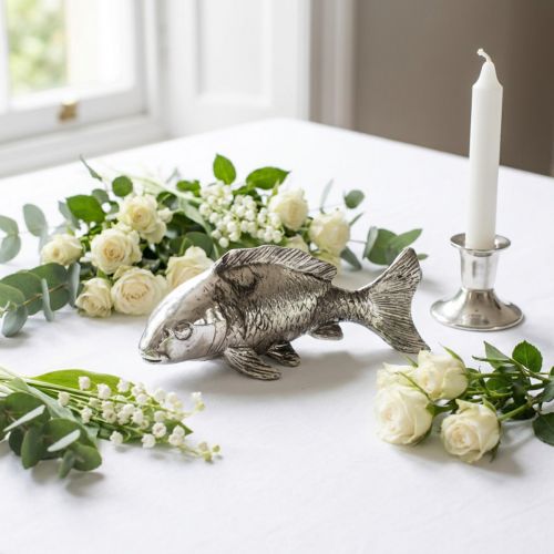 Deco kala antiikki hopea 14cm | Floristik24.fi
