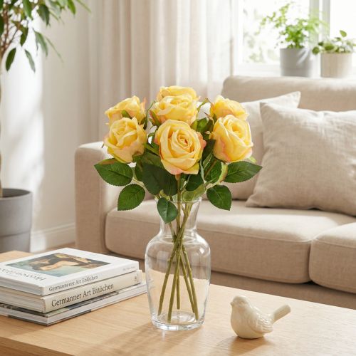kohteita Ruusukimppu-asetelma olohuoneen tyylikkääseen sisustukseen 44 cm 6 kpl