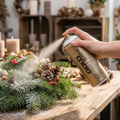 Spray maali valkoinen maali spray Montana Gold Shock White 400ml | Floristik24.fi