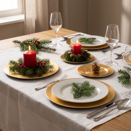 Pienet pyöreät kiiltävät koristelautaset, 17 cm, 6 kpl | Floristik24.fi