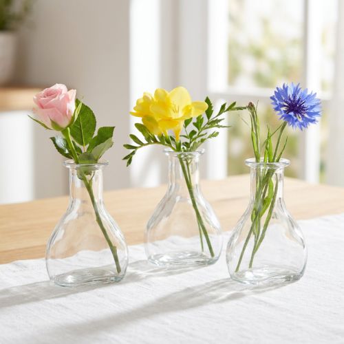 kohteita Minilasimaljakot moderniin pöytäkoristeeseen ja tyylikkäisiin yksityiskohtiin, 11 cm, 6 kpl