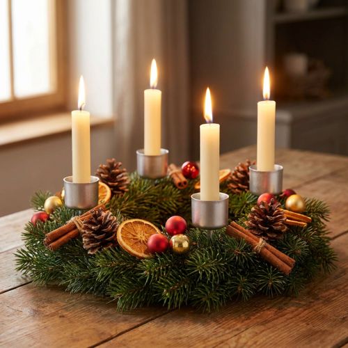 Tikkukynttilänjalka kynttilänjalka Adventtiseppele 11cm 12 kpl | Floristik24.fi