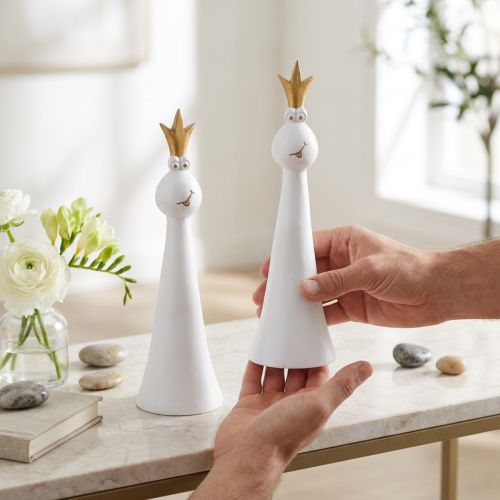 Sammakkoprinssi koristelu Sammakkokoristefiguuri Valkokulta K19,5cm 2kpl | Floristik24.fi