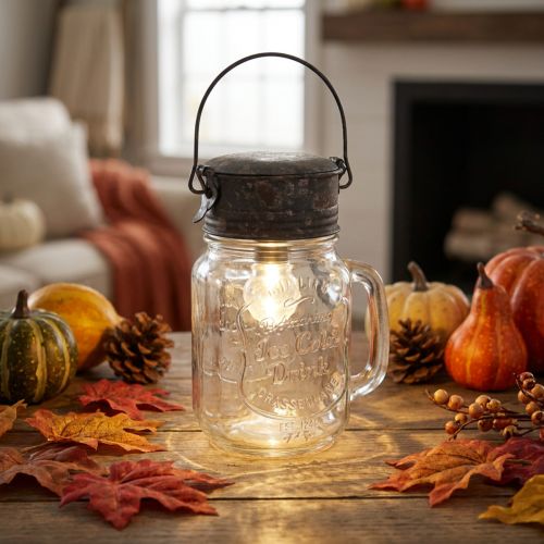 Koristeellinen juomalasi LED-lampulla Ø8cm K16cm | Floristik24.fi