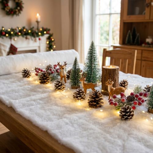 Lumimatto Keinotekoinen lumipeite Deco White 600×45cm | Floristik24.fi