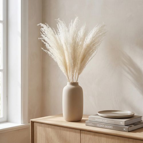 Kuivattuja kukkia, hopearuohoa. Elegantti luonnonmukainen sisustuselementti kotiin ja toimistoon. 70 cm, 10 kpl. | Floristik24.fi