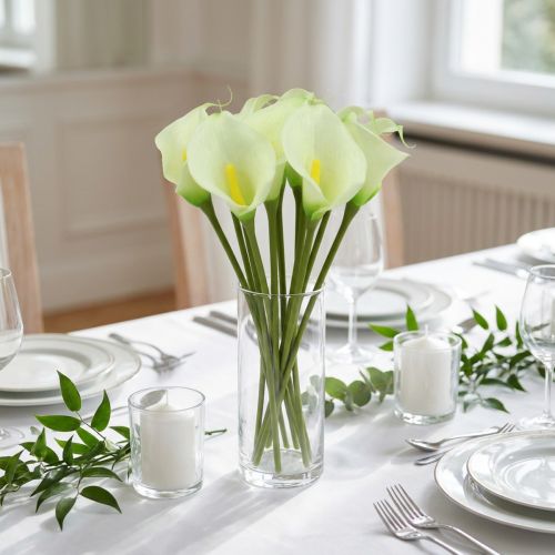 Mini calla tekovalkoinen L 28cm 12 kpl | Floristik24.fi