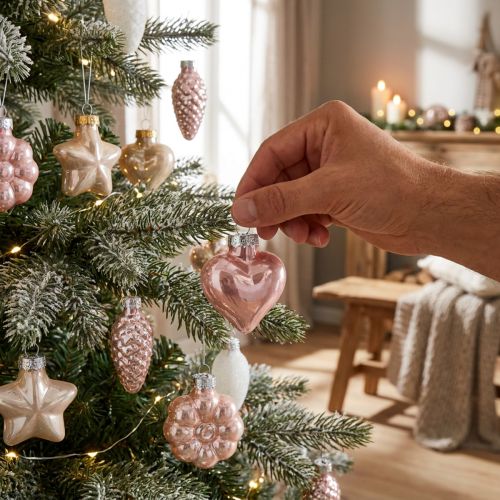 Joulukuusikoristeet lasi Joulukuusikoristeet pastelli 12 kpl | Floristik24.fi