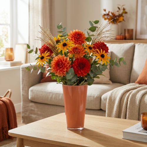 Maljakko kukkamaljakko koristeellinen Fizzy Siena Ø13,5cm K20cm | Floristik24.fi