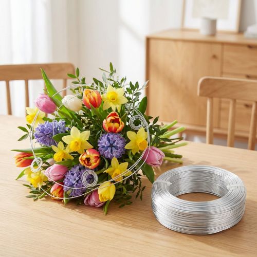 Alumiinilanka Ø1,0mm hopea 250g 120m | Floristik24.fi