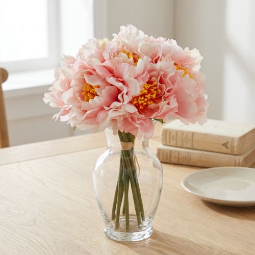 Paeonia Peony tekokukka Peoni Pink Ø6cm 28cm 7 kpl | Floristik24.fi