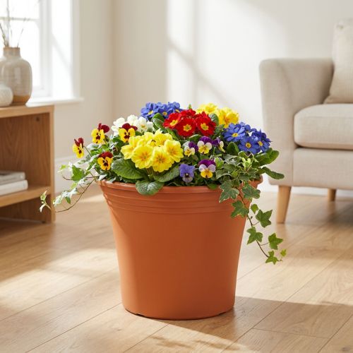 Ruukku "Irys" muovinen terrakotta Ø38cm K31cm 1 kpl | Floristik24.fi