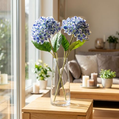 Hortensian kukinta-oksa tyylikkääseen kodin sisustukseen, 80 cm, 2 kpl | Floristik24.fi