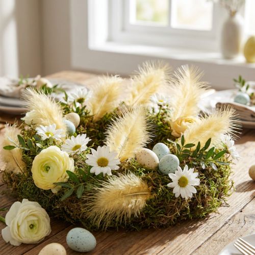 Aitoja höyheniä askarteluun, vaaleankeltaisia, 5 cm – 10 cm, 20 g | Floristik24.fi