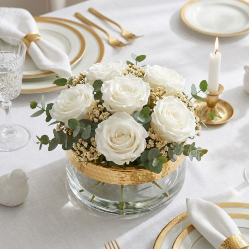 Infinity Roses Large Ø5,5-6cm Valkoinen 6 kpl | Floristik24.fi