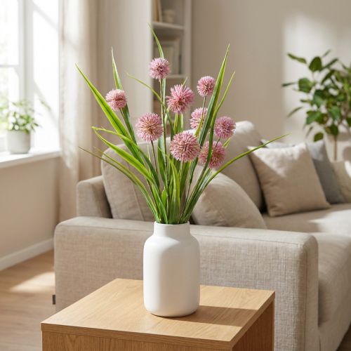 Tekokukat pallo kukka allium koriste sipuli keinopintainen 45cm | Floristik24.fi