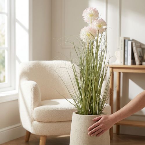 Tekokukat koristepallo kukka allium koriste sipuli keinotekoinen 78cm | Floristik24.fi