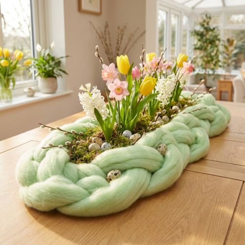 Villalanka huopajohto villasulake vaaleanvihreä Ø4-5cm 10m | Floristik24.fi