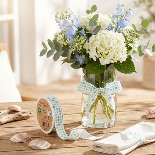 Nauha Turquoise Dots Maritime