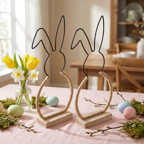 Pääsiäispupupöytäkoristelu Pääsiäislanka boho koriste 24cm 2kpl | Floristik24.fi