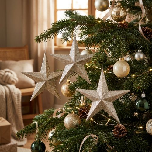 Glitter tähdet samppanjan ripustamiseen Ø21cm 3kpl | Floristik24.fi