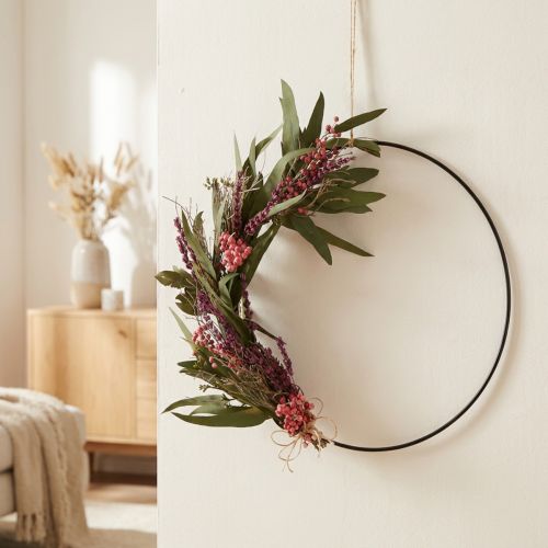 Kuivakukkakranssi, laventeli, Ø30 cm - Tee-se-itse-setti | Floristik24.fi