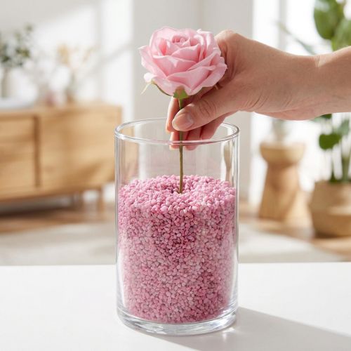 Koristerakeita vaaleanpunaiset koristekivet 2mm - 3mm 2kg | Floristik24.fi