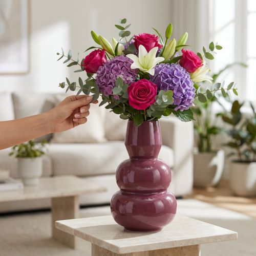 Moderni maljakko tyylikkääseen sisustukseen ja kalustukseen, 29 cm | Floristik24.fi