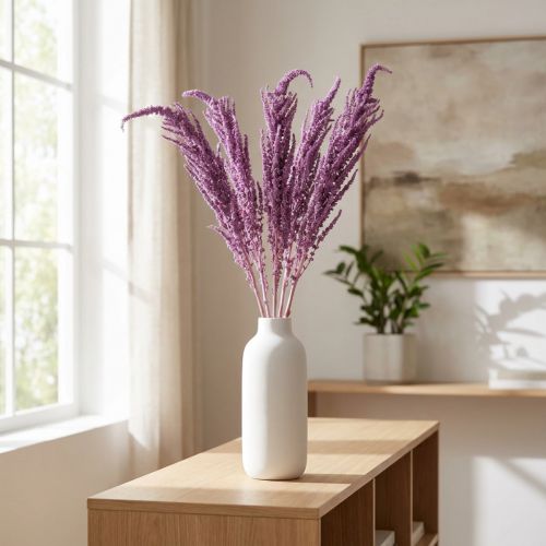 Kuivattuja ketunhäntäkukkia, värjättyjä, moderniin sisustukseen, 100 cm, 5 kpl | Floristik24.fi