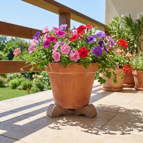 Kukkaruukun jalat, käytännöllinen korotuspala, ruukkutarvike parvekkeelle ja terassille, 7 cm, 3 kpl | Floristik24.fi