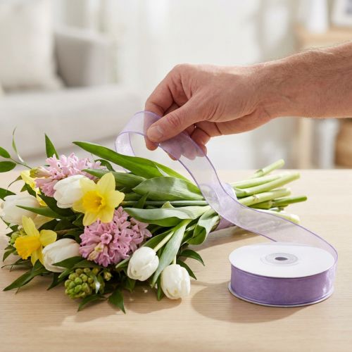 kohteita Sifonki nauha organza nauha organza violetti 25mm 20m