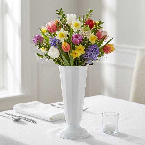 Asetusmaljakko “Szwed” valkoinen Ø13cm - 20cm, 1kpl | Floristik24.fi