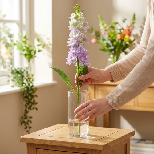 Levkoje tekokukka lila Tekopuutarhan kukka 78cm | Floristik24.fi