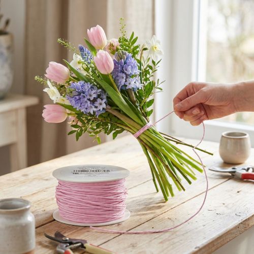 Paperiköysi Ø2mm 100m pinkki | Floristik24.fi