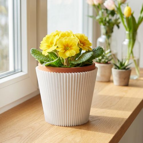 Laskostetut hihansuut valkoiset 8,5cm 100 kpl | Floristik24.fi