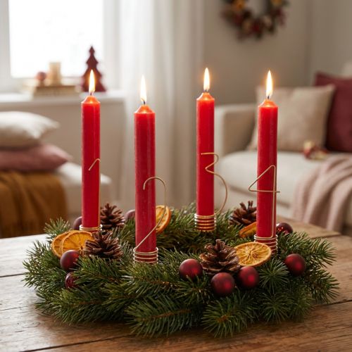 kohteita Kynttiläkoriste adventtinumerot 1-4 mattakulta metalli K10cm 4 kpl