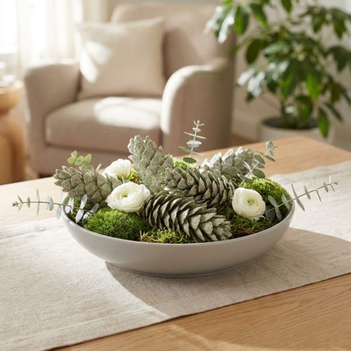 Strobus-kartiot koristeena omenanvihreä valkoinen pesty 15-20cm 50 kpl | Floristik24.fi