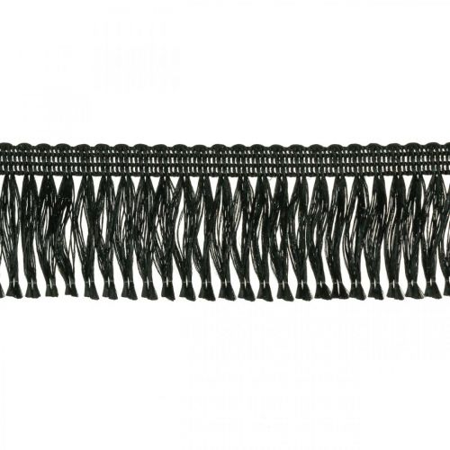 Hapsunauha, Cordonet-koristelu, Leonean Fringes Musta L4cm L25m
