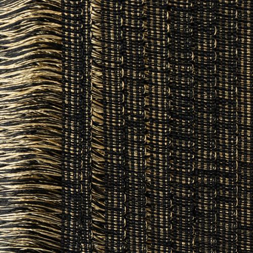Musta ja kultainen hapsureunus 4 cm x 25 m - Ihanteellinen seppelekoristeluun, surunauhaksi ja vintage-asusteiksi | Floristik24.fi