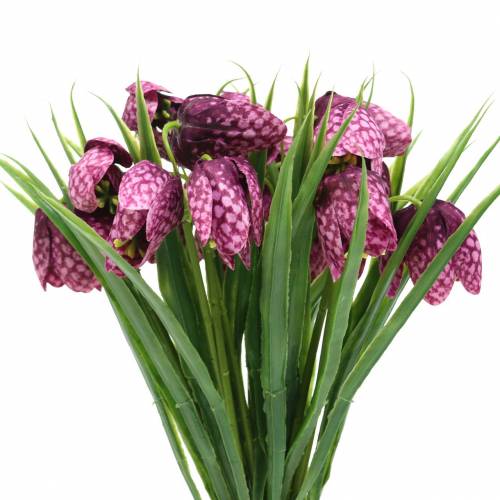 Floristik24 Shakkilaudan kukat Fritillaria keinovioletti 29cm 6kpl