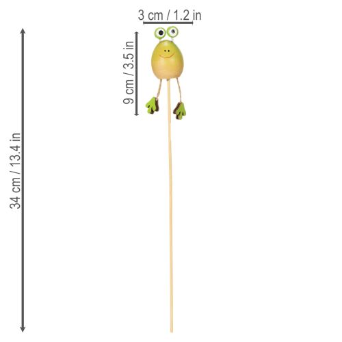 kohteita Sammakkopuutarhan tuet ruukkujen koristeluun keväällä tai kesällä, 34 cm, 6 kpl