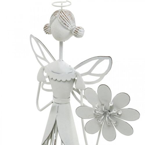 Floristik24 Kevätkoriste, kukkakeiju, metallinen lyhty, kukkakeiju kukkineen 34,5cm